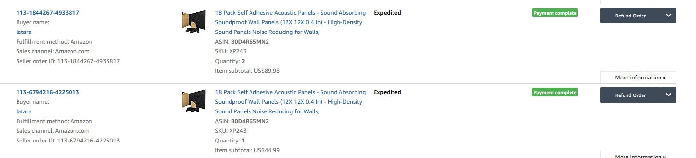 List of product listings with images, names, and prices on a webpage.